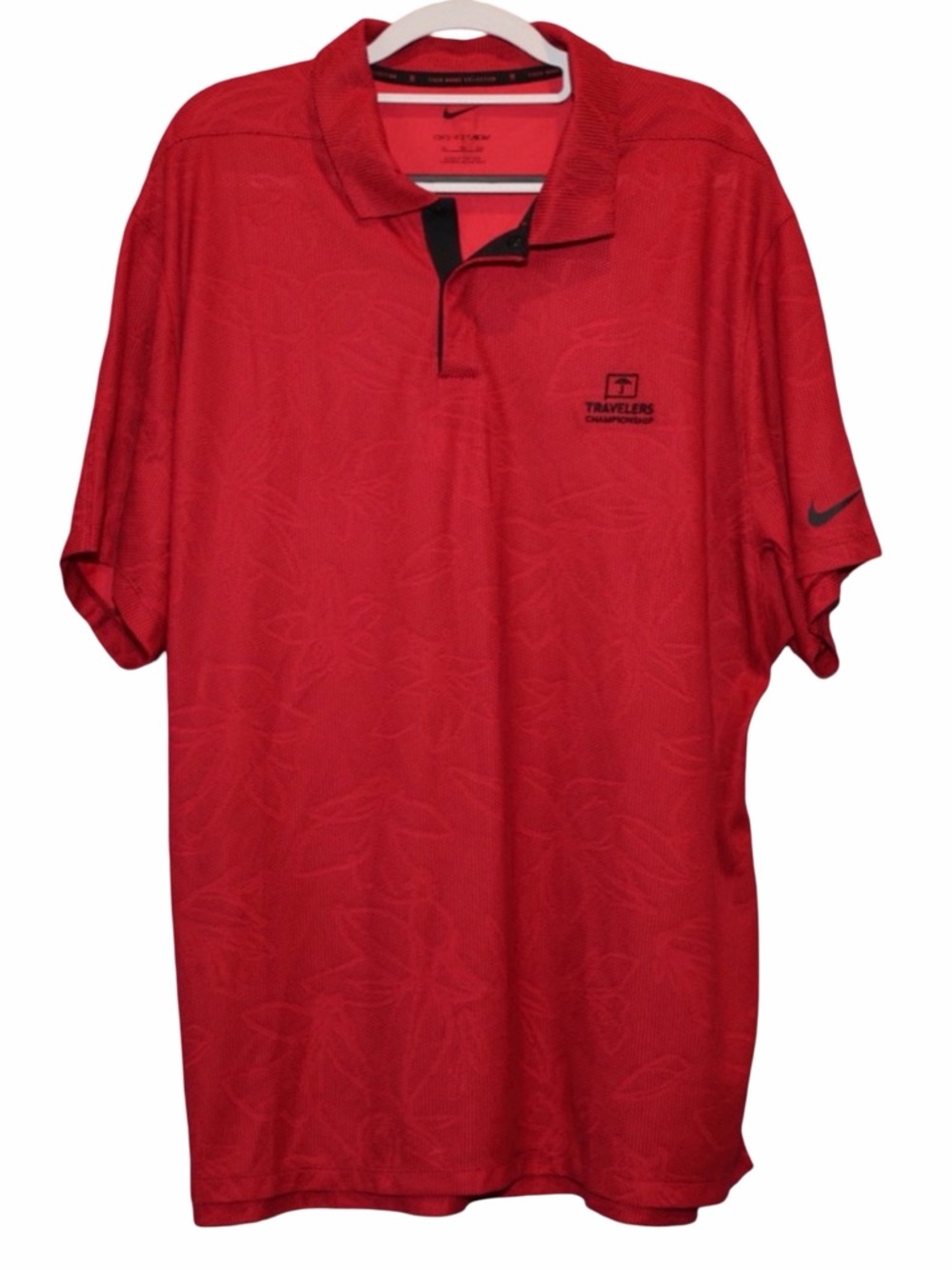 New! Nike Golf Travelers Championship Dri-Fit Red Polo Men’s Size XL